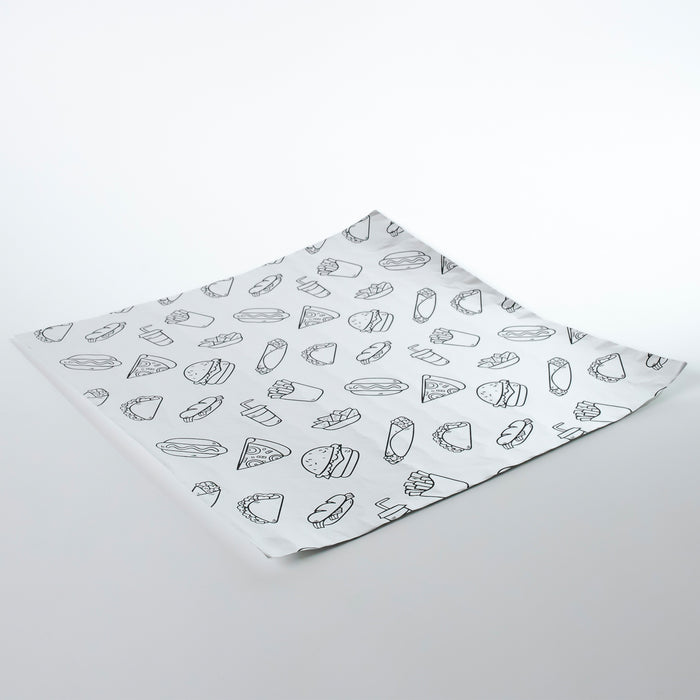 12" x 12" Grease-Resistant Honeycomb Insulated Foil Sandwich Wrap Sheets – Pack of 500