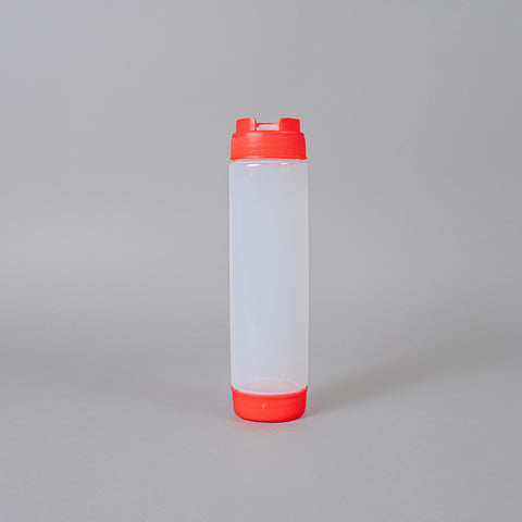 16oz. First In First Out Rotation Squeeze Sauce Dispenser Bottle with Lid, 3 Colours - Pack of 4