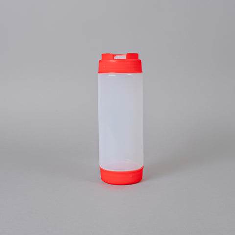 20oz. First In First Out Rotation Squeeze Sauce Dispenser Bottle with Lid, 3 Colours - Pack of 4