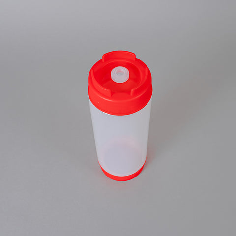 20oz. First In First Out Rotation Squeeze Sauce Dispenser Bottle with Lid, 3 Colours - Pack of 4