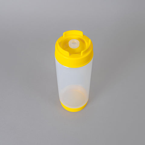 20oz. First In First Out Rotation Squeeze Sauce Dispenser Bottle with Lid, 3 Colours - Pack of 4