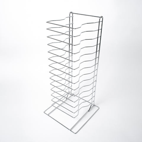 Chrome Plated Pizza Pan Wire Stacking Rack, 15 Slot (1.5